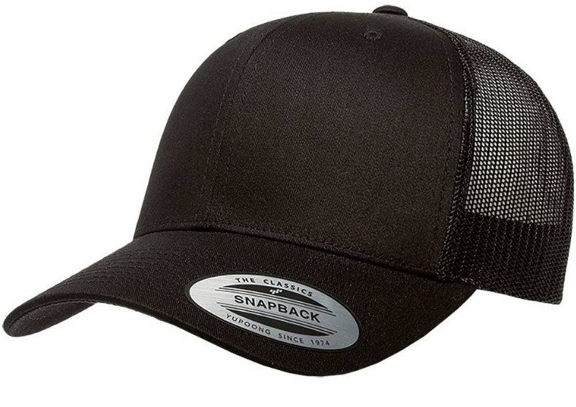 black and black hat 6606