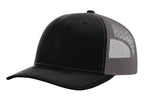 black and charcoal hat