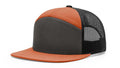 charcoal burnt orange and black hat