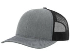 heather grey and black hat