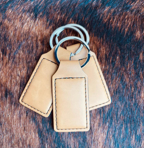 heritage saddle tan  keychain