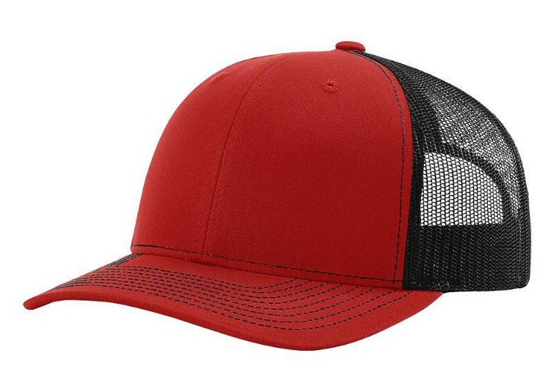red and black hat