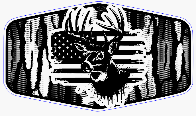 Deer Head Flag Patch